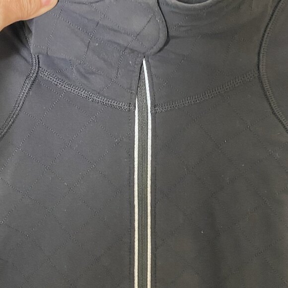 lululemon 6 Black Quilted Half-Zip Pullover Reflective Running Jacket Athleisure - Picture 3 of 7